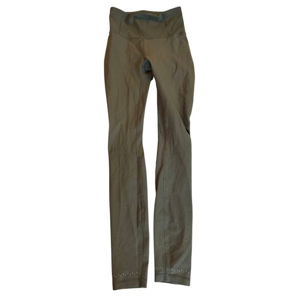 lululemon athletica Pants - Lululemon Olive Green In Focus Run Tight, SenseKnit Leggings Size 4